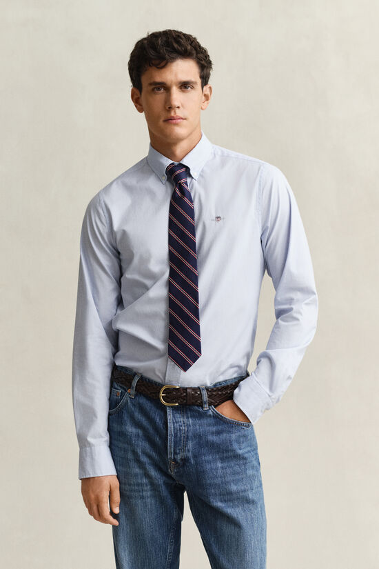 Chemise coupe slim en popeline classique