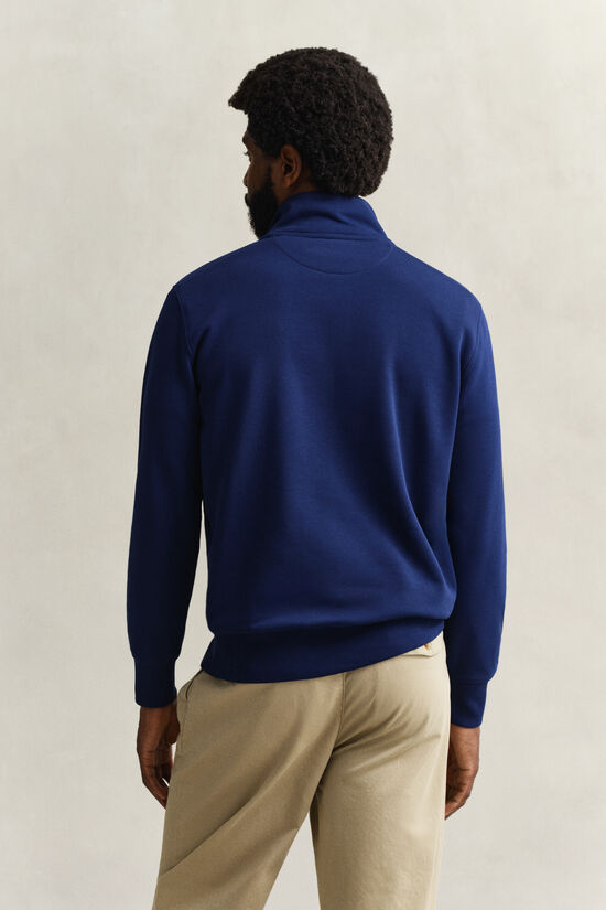 Sweat-shirt &agrave; demi-zip avec &eacute;cusson