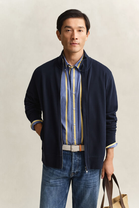 Sweat-shirt zipp&eacute; Sacker Rib