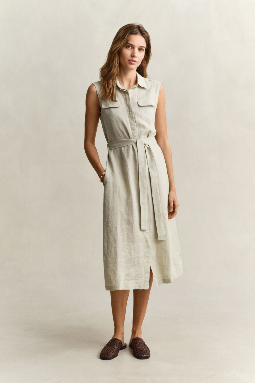 Robe sans manches en lin