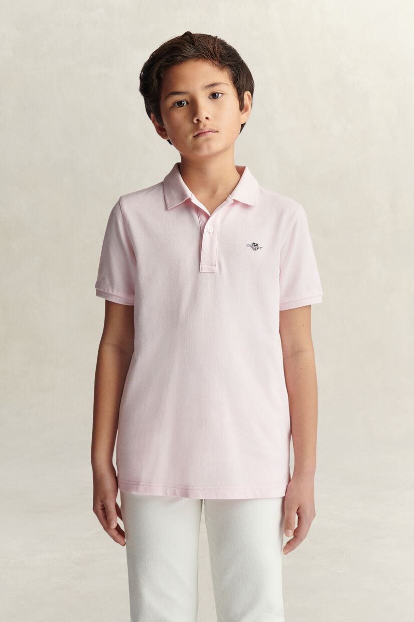 Polo en coton piqu&eacute; Shield Ado