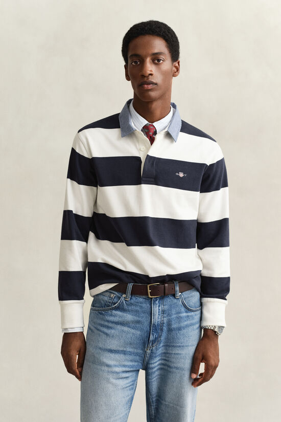 Heavy Rugger &agrave; rayures avec col en chambray
