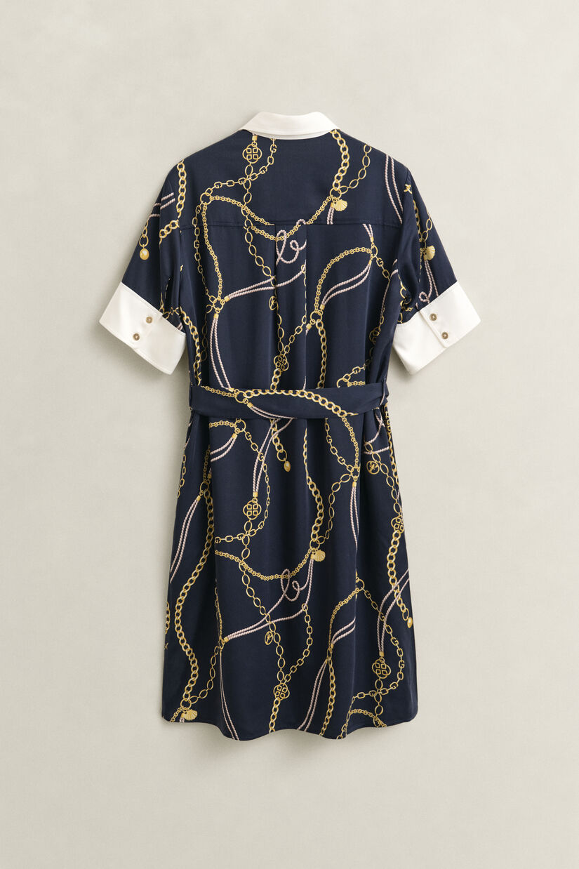 Robe-chemise de couleurs contrast&eacute;es
