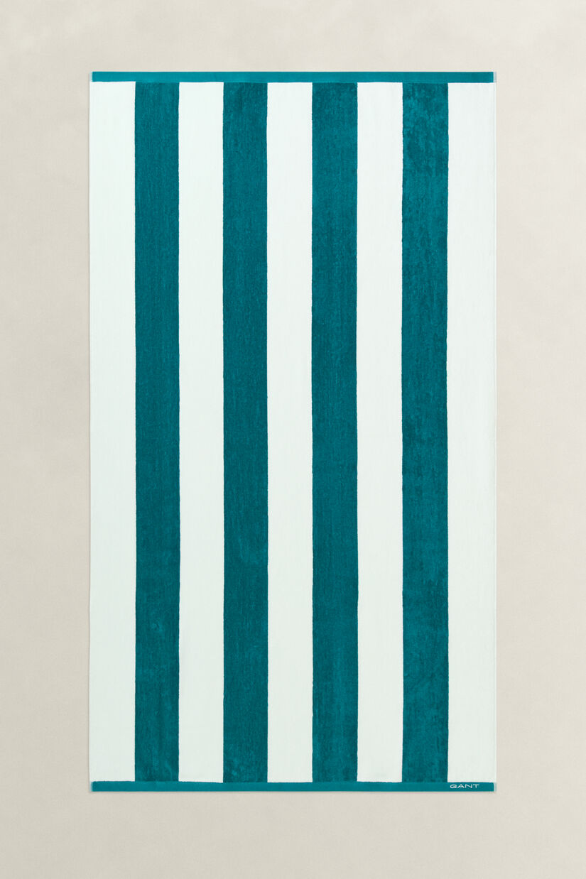 Serviette de plage &agrave; rayures &eacute;clatantes