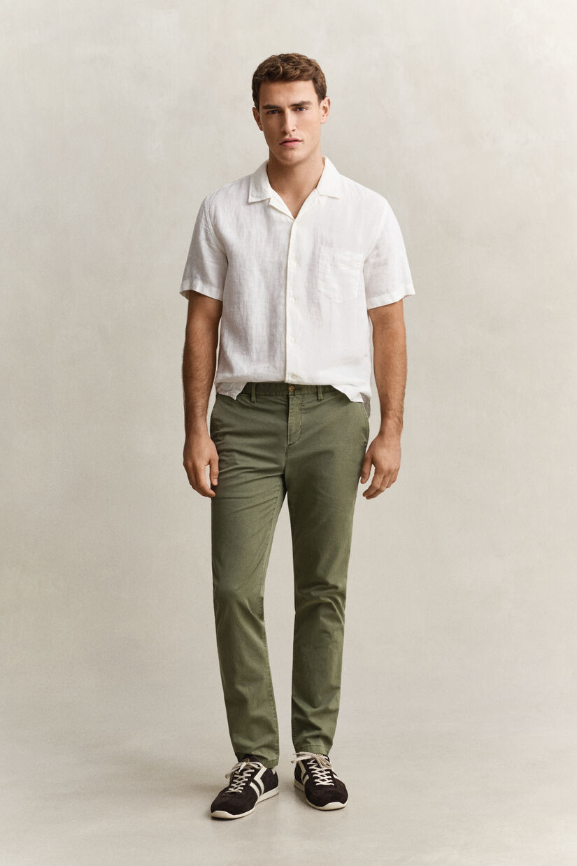 Pantalon chino effet d&eacute;lav&eacute;