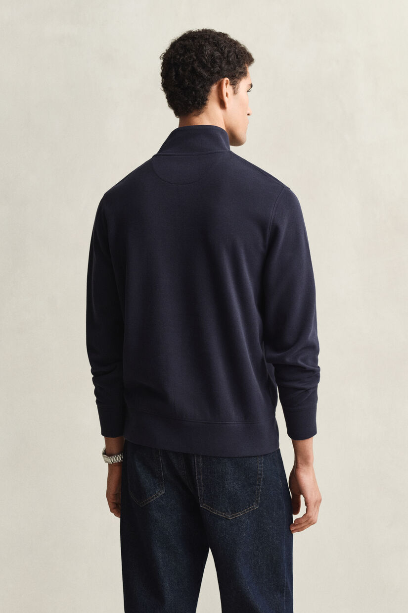 Sweat-shirt &agrave; demi-zip Sacker Rib