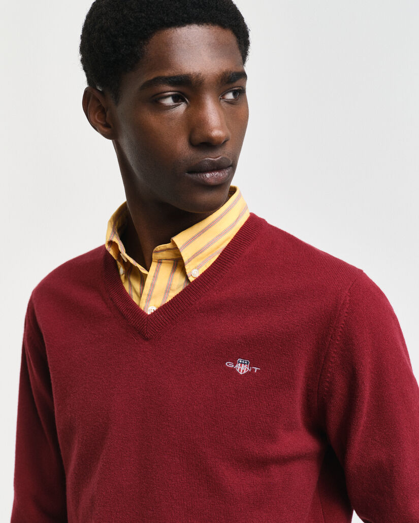Pull col V en laine d'agneau ultrafine