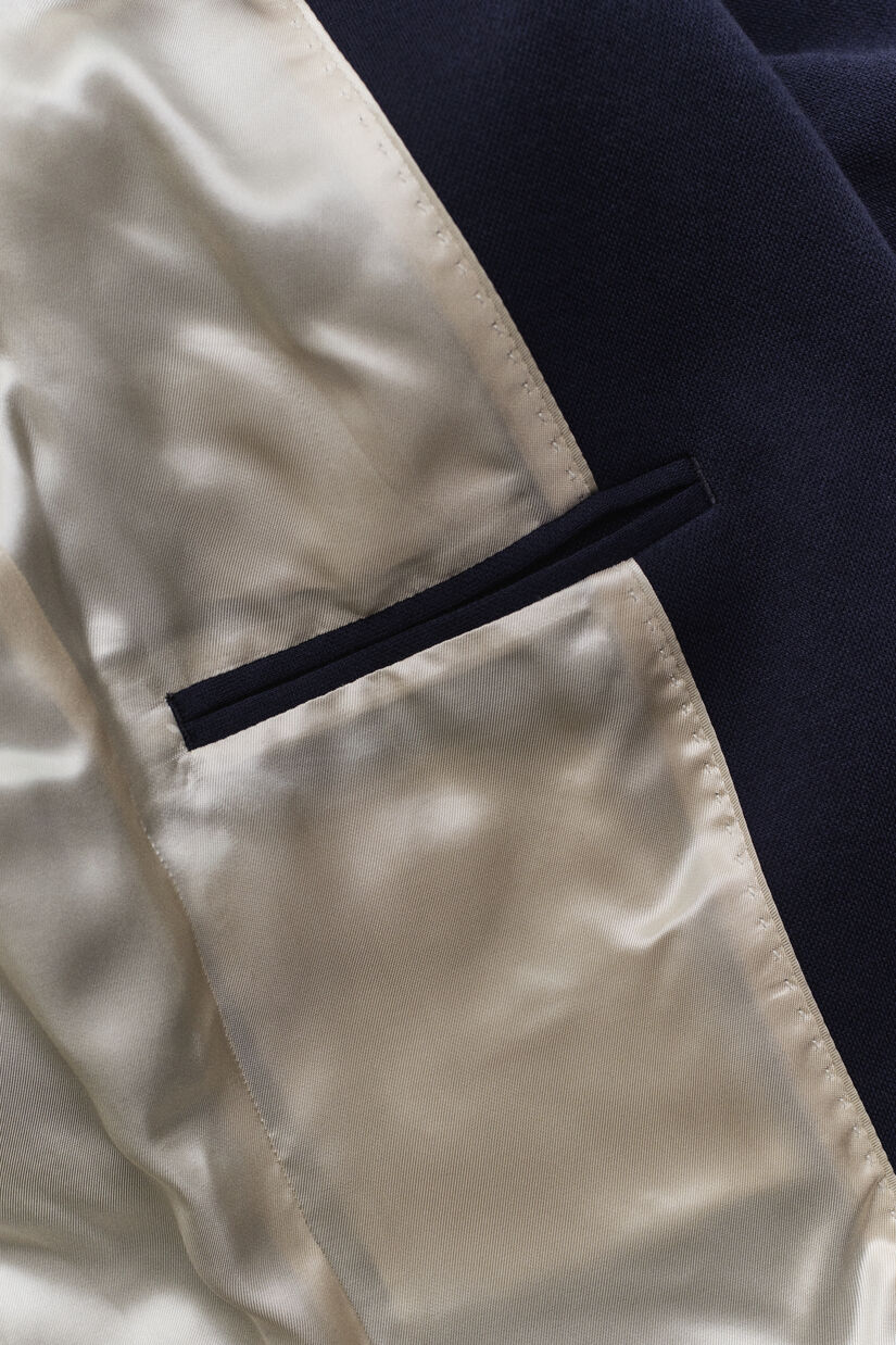 Veste blazer en piqu&eacute;
