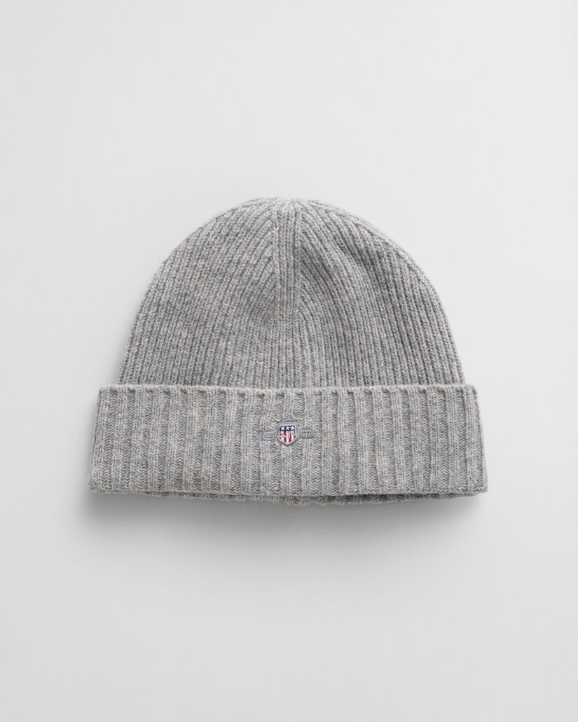 Bonnet en laine avec &eacute;cusson