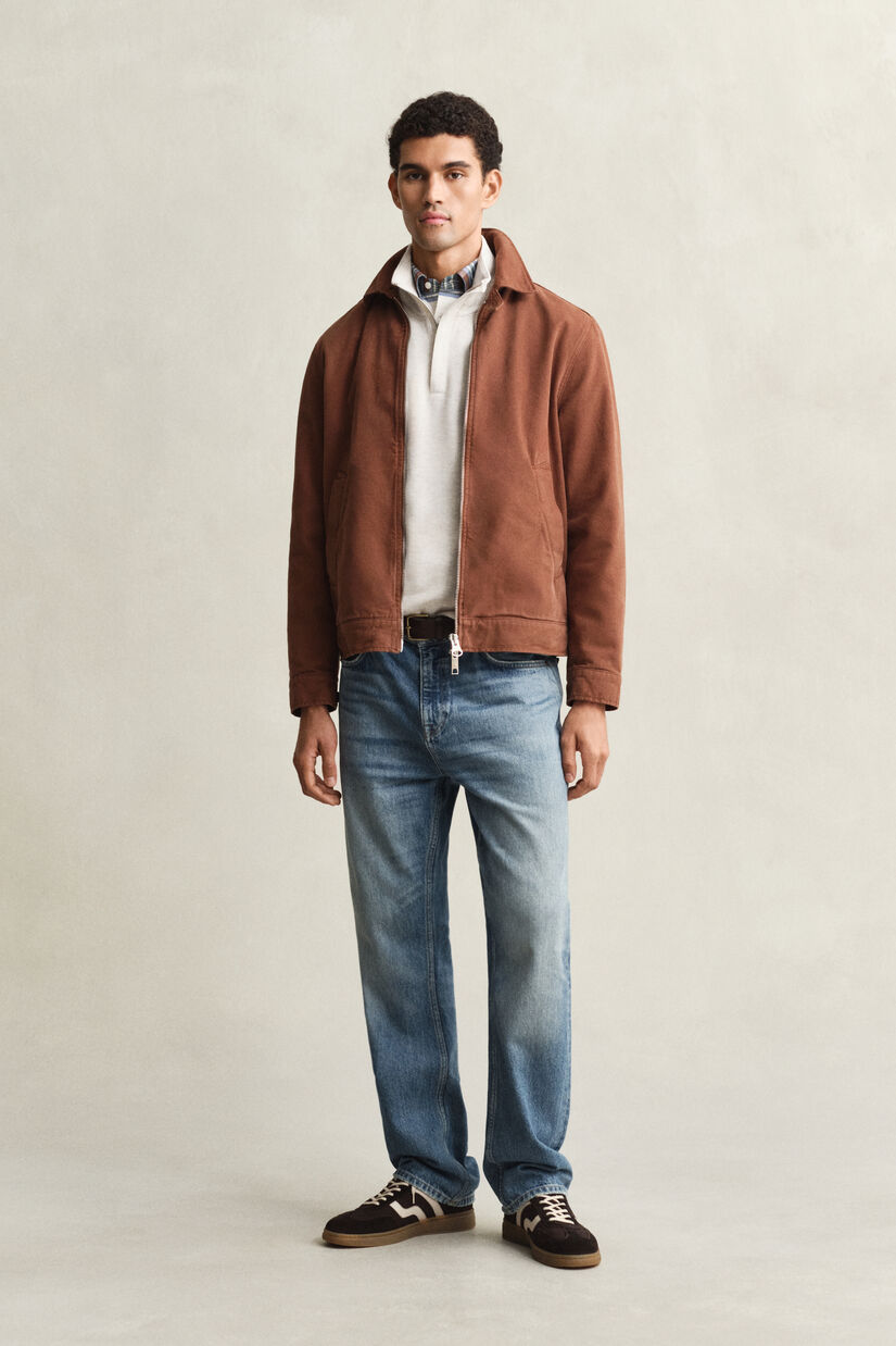 Sweat-shirt &agrave; demi-zip Sacker Rib
