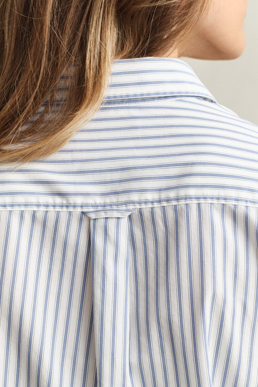 Chemise coupe regular en popeline &agrave; rayures