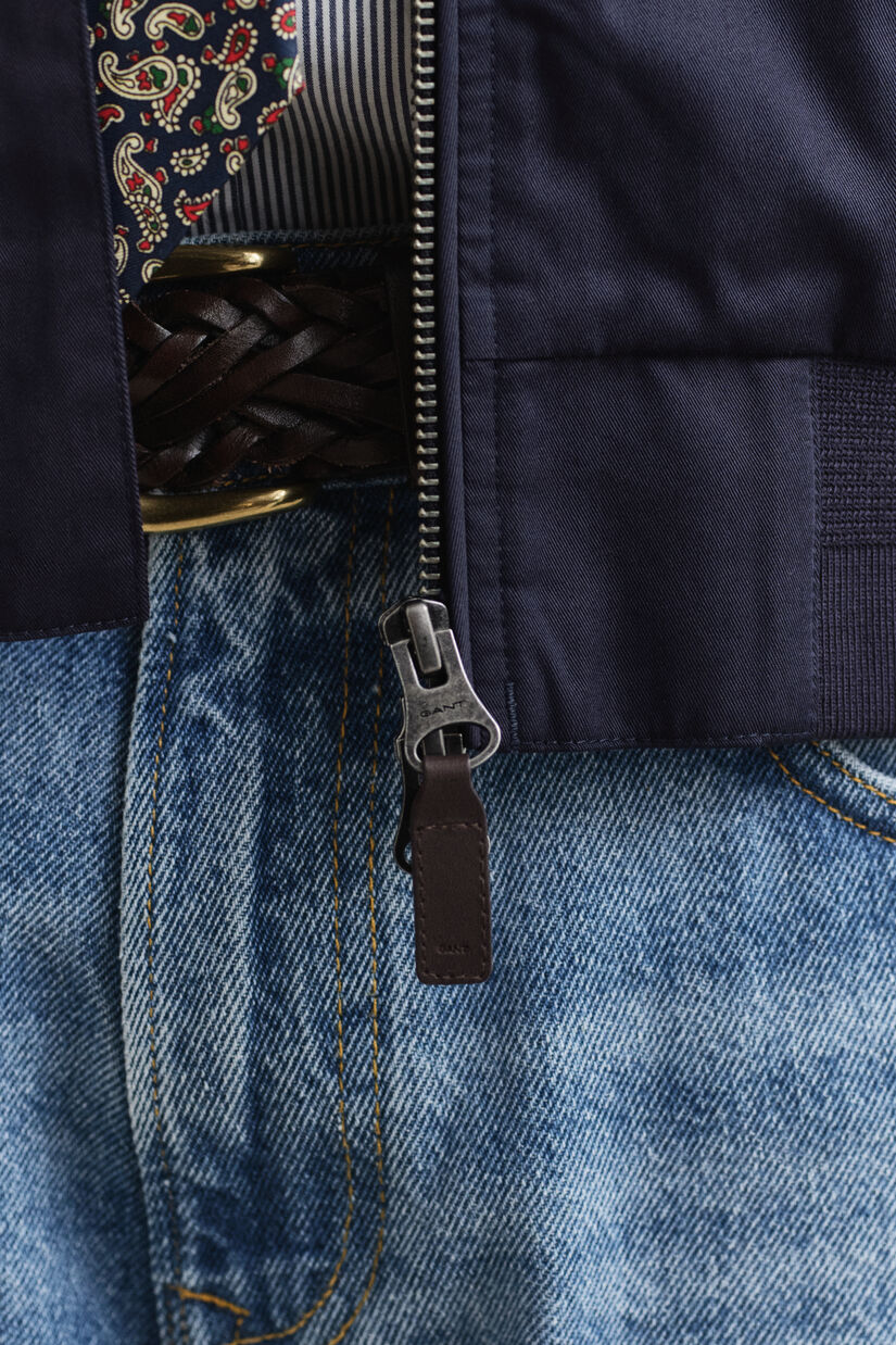 Veste Harrington en coton m&eacute;lang&eacute;