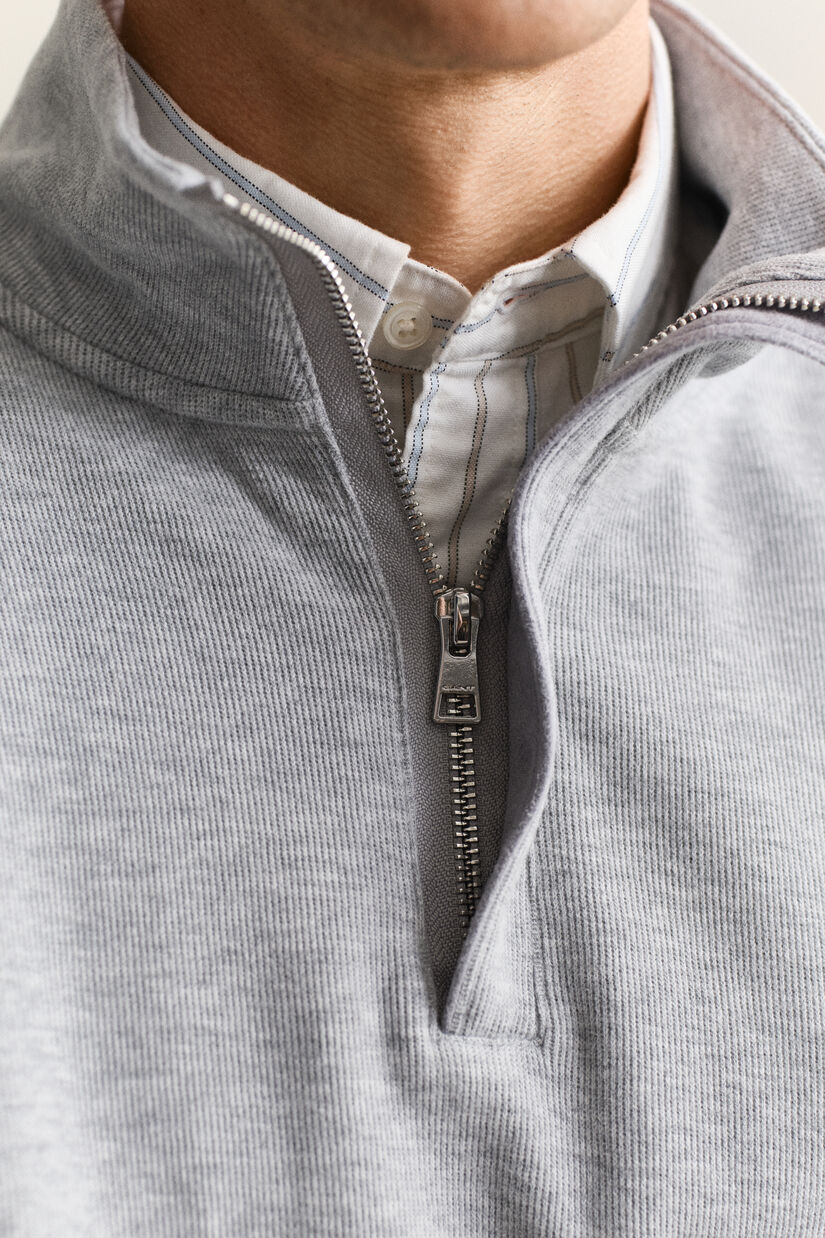 Sweat-shirt &agrave; demi-zip Sacker Rib