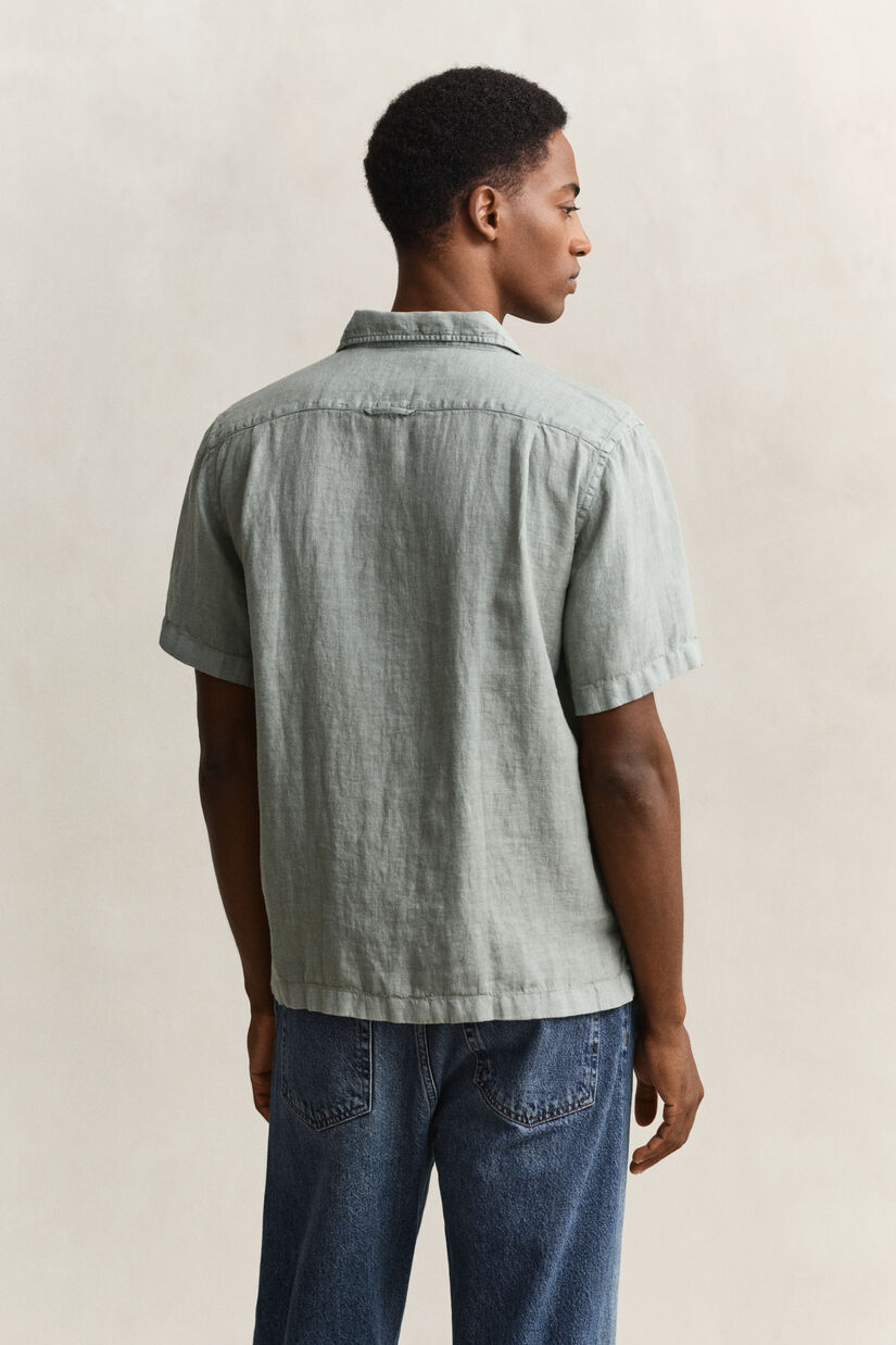 Chemise &agrave; manches courtes en lin