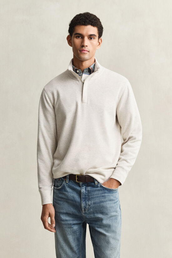 Sweat-shirt &agrave; demi-zip Sacker Rib