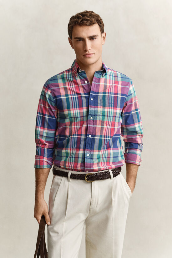 Chemise &agrave; carreaux madras
