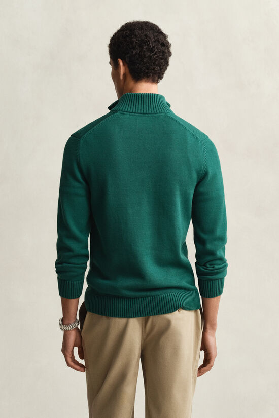 Pull en coton d&eacute;contract&eacute; &agrave; demi-zip