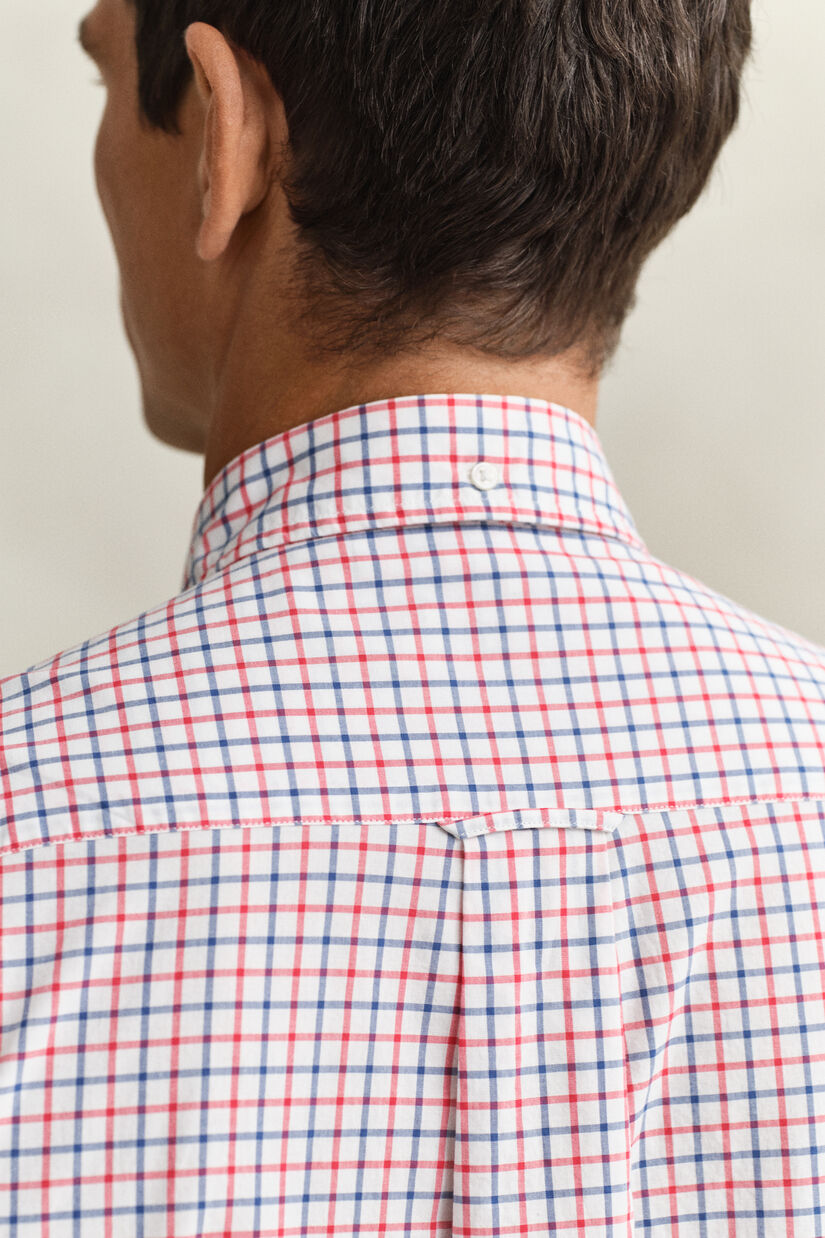 Chemise en popeline &agrave; carreaux classique