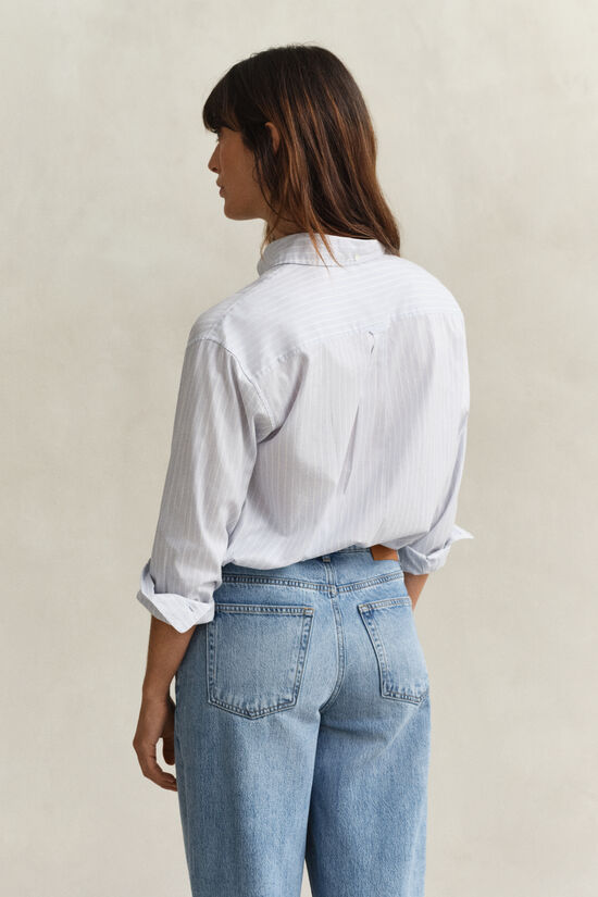 Chemise en coton Oxford &agrave; rayures Luxury
