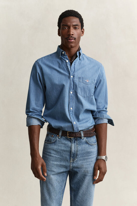 Chemise coupe regular indigo